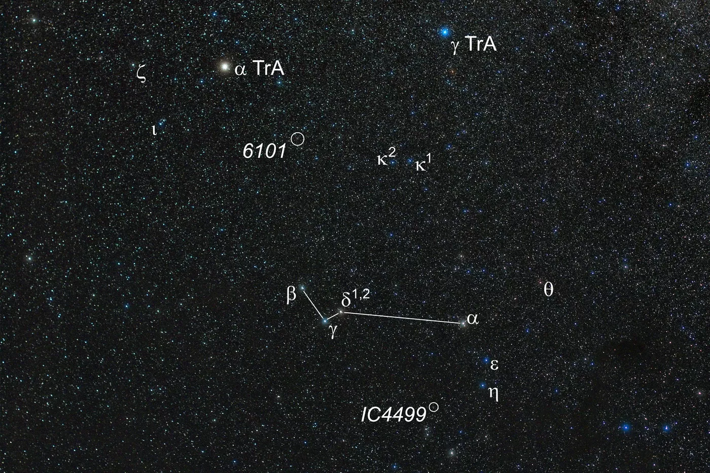 Apus Umgebung NGC 6101