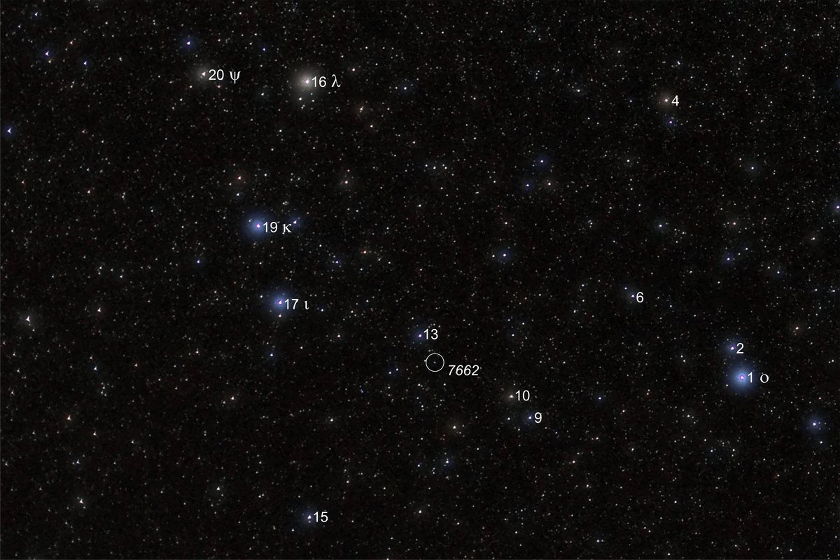 Umgebung NGC7662 beschriftet