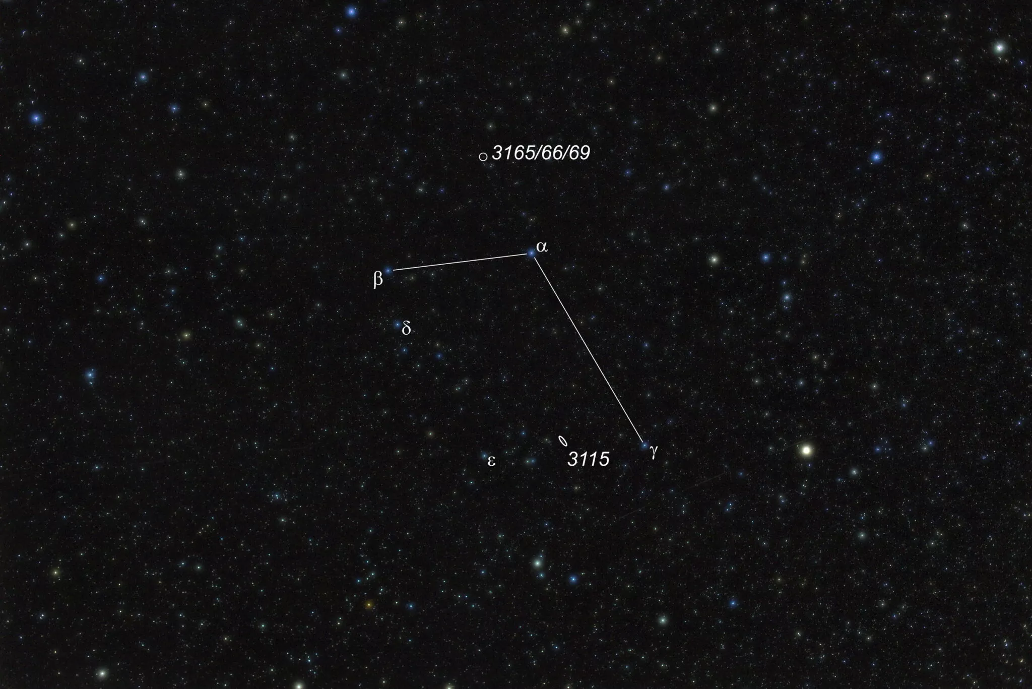 foto sternbild sextant sextans annotated 2048x1367