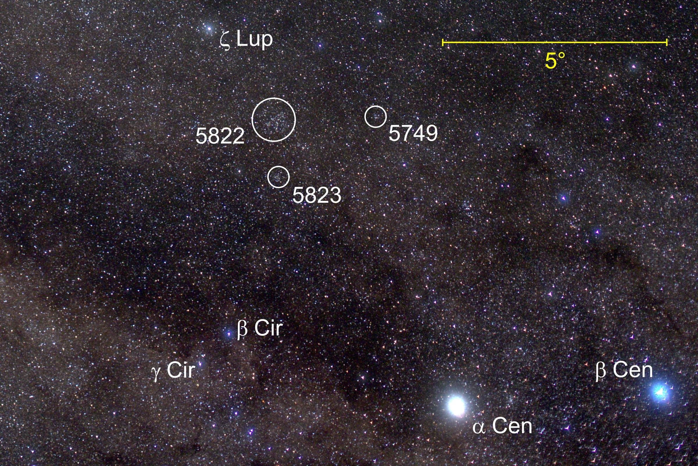 ngc5823 umgebung