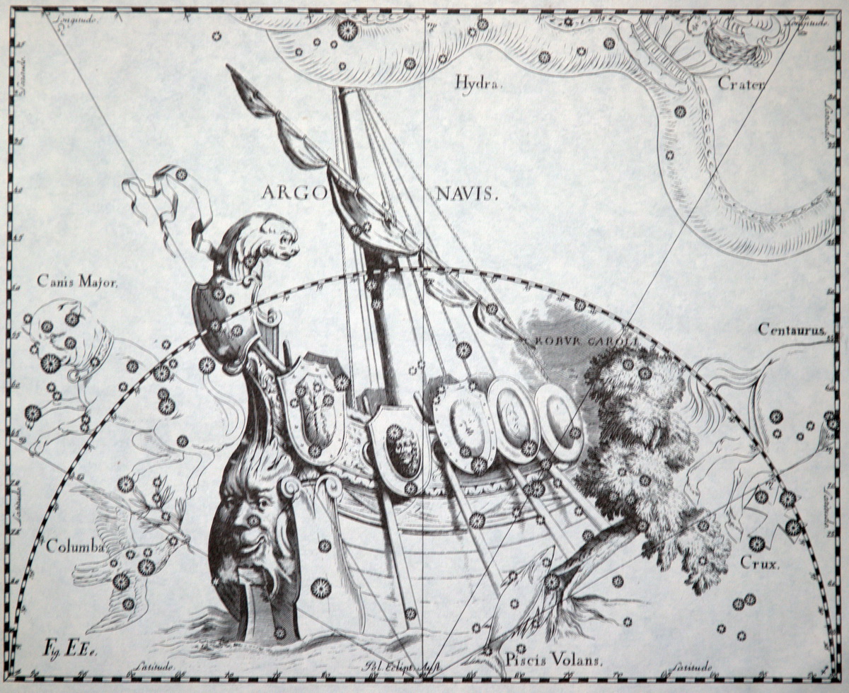 sternbild argo navis hevelius atlas
